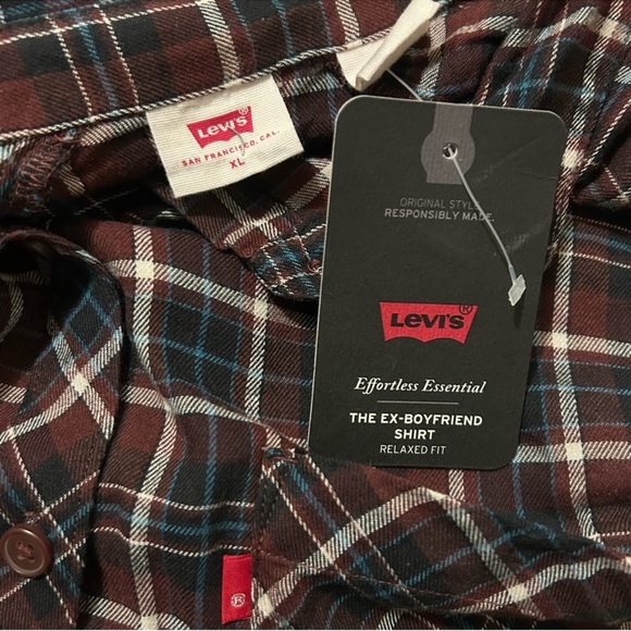 LEVI'S NWT Plaid Long Sleeve Harrison Raglan Button Down Shirt XL - Picture 13 of 16